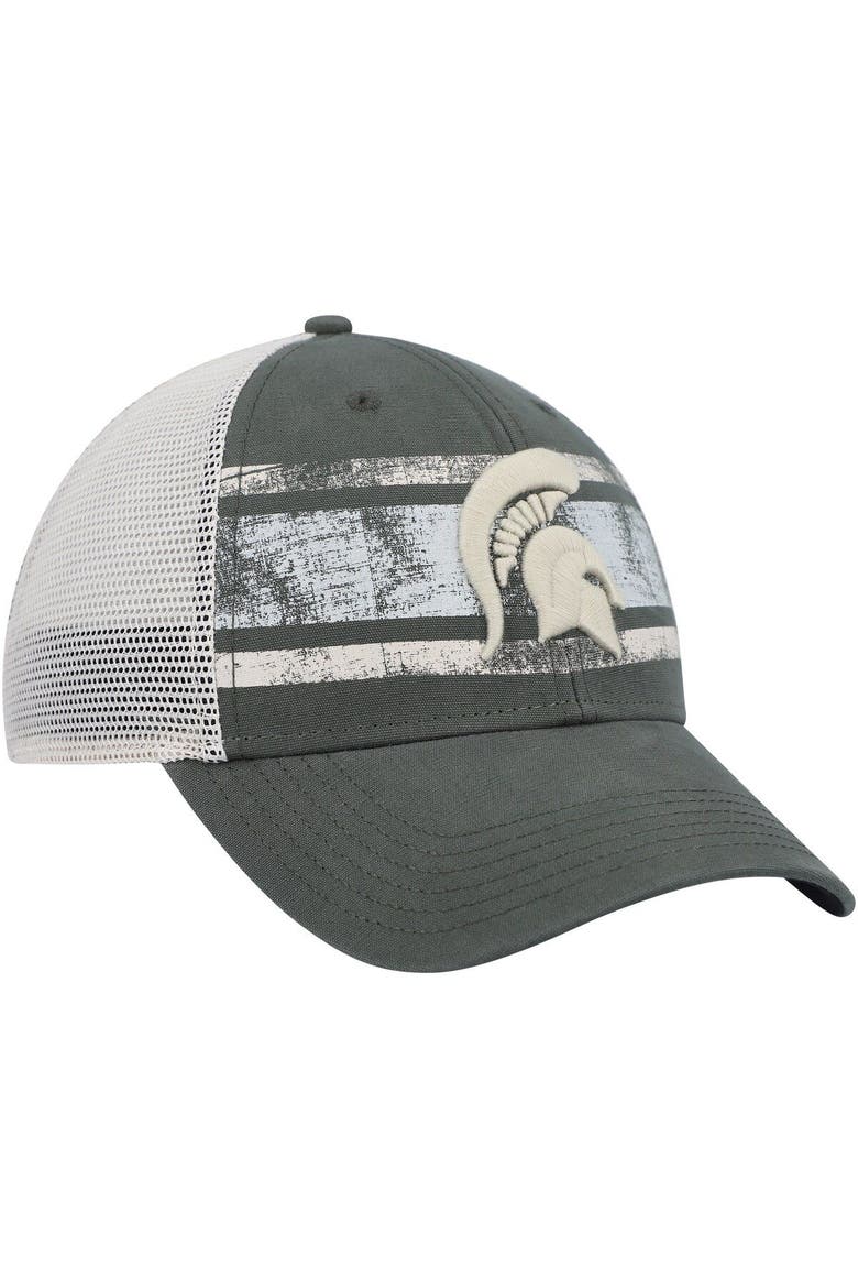 Men's '47 Green/White Michigan State Spartans Interlude MVP Trucker Snapback Hat, Alternate, color, Green
