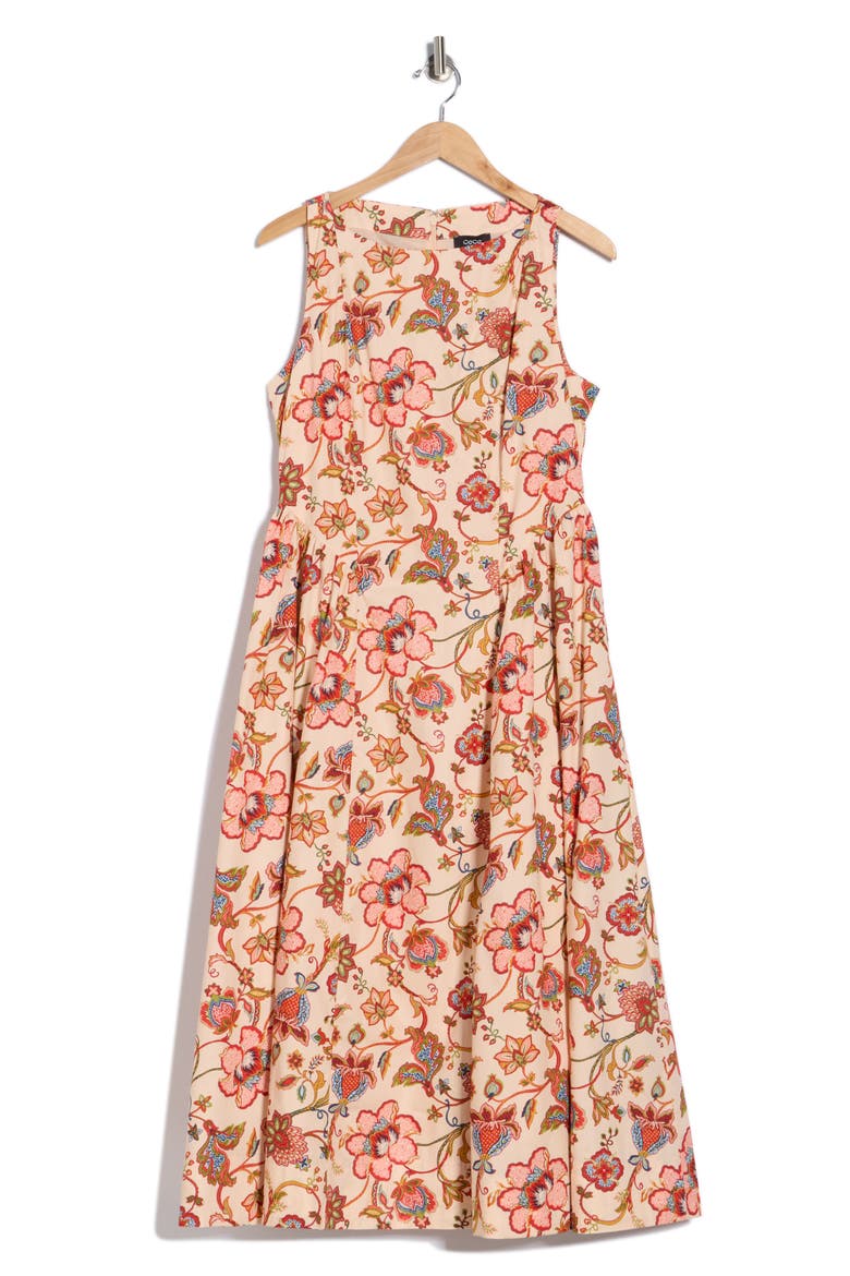 Sleeveless Cotton Midi Dress, Alternate, color, POPPY RED