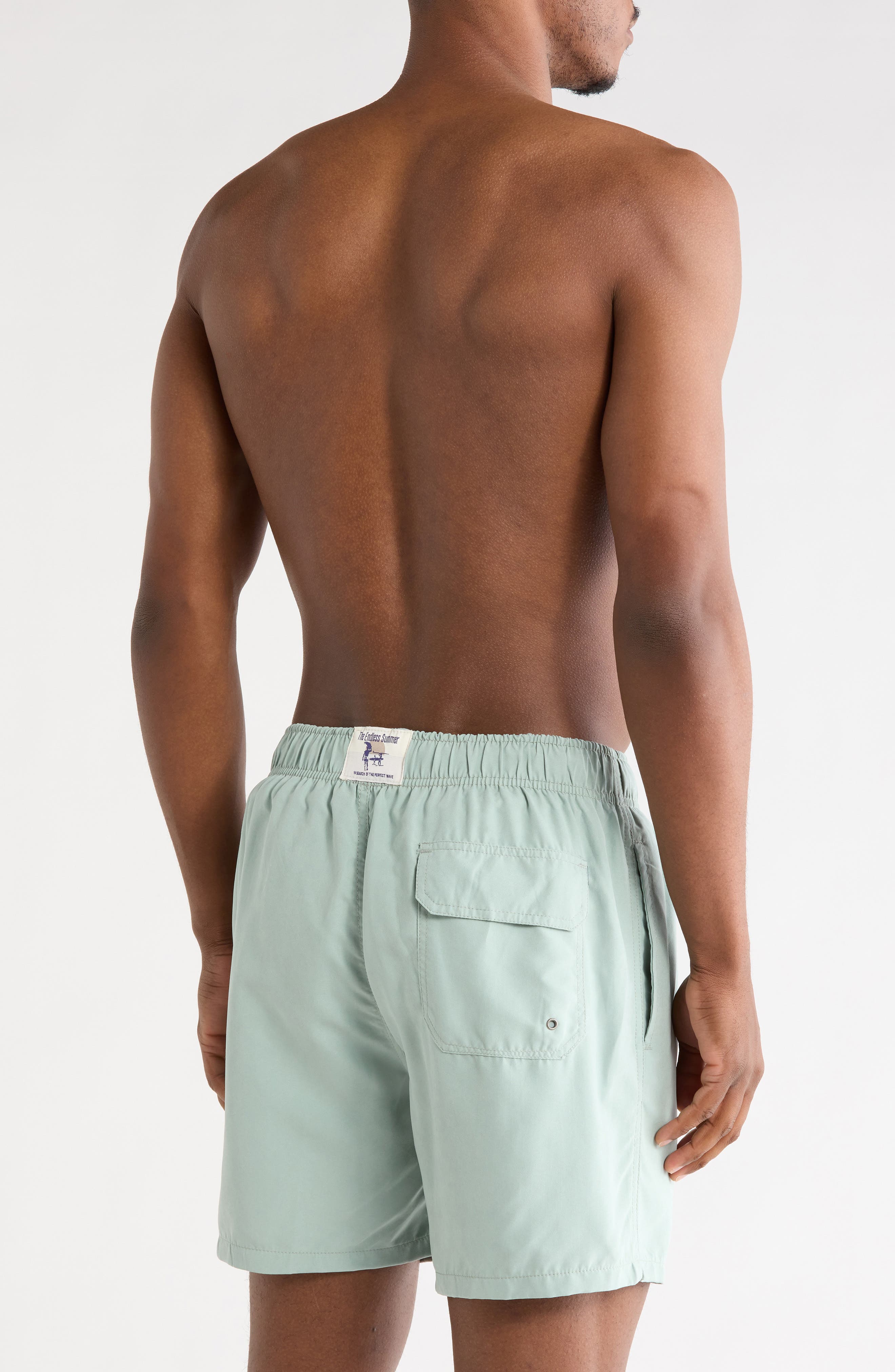 Vintage Summer Solid Volley Swim Trunks