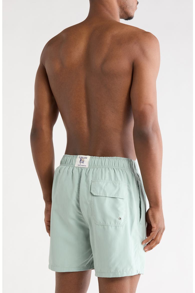 Solid Volley Swim Trunks, Main, color, GREEN