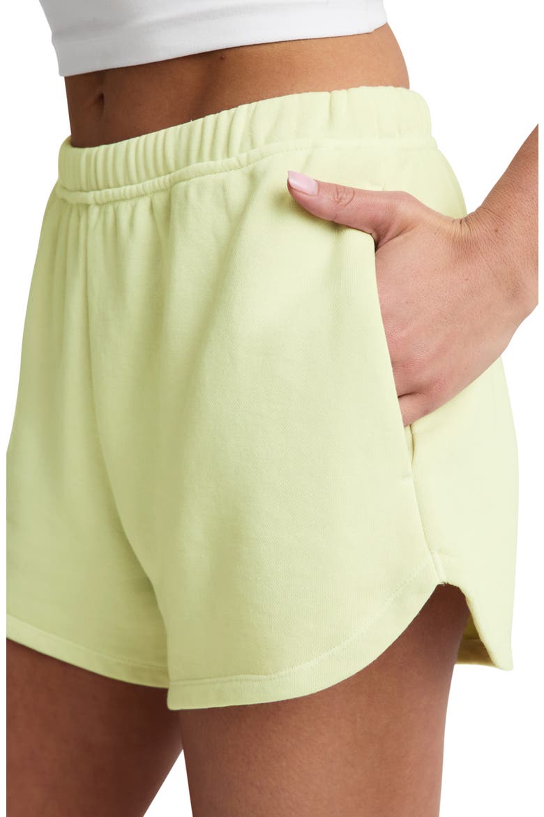 Fade Out Sweat Shorts, Alternate, color, WASHED ELECTRIC LIME