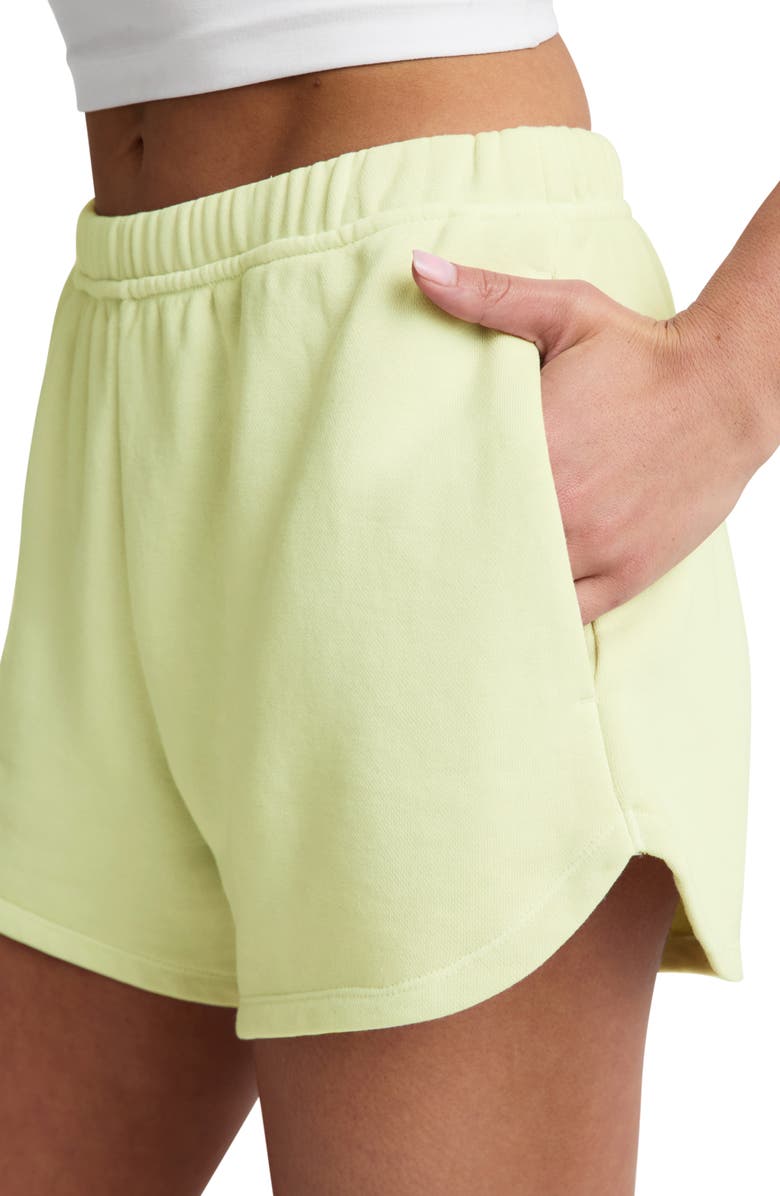 Beyond Yoga Fade Out Sweat Shorts, Alternate, color, Washed Electric Lime