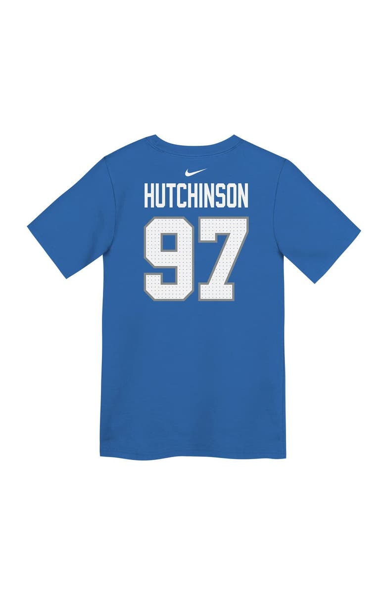 Nike Preschool Nike Aidan Hutchinson Blue Detroit Lions Player Name & Number T-Shirt, Alternate, color, Blue