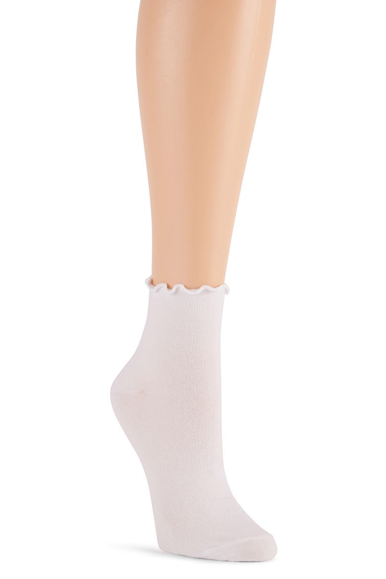 6-Pack Assorted Lettuce Edge Anklet Socks, Alternate, color, DENIM HEATHER/ WHITE