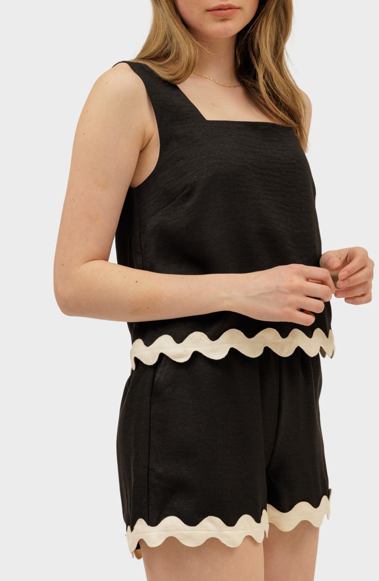 Blu Pepper Rickrack Trim Tank & Shorts Set, Alternate, color, 