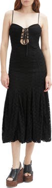 Bardot Delany Lace Sleeveless Bubble Hem Midi Dress