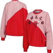 G-III 4HER BY CARL BANKS Women's G-III 4Her by Carl Banks Red Chicago Bulls Benches Split Pullover Sweatshirt