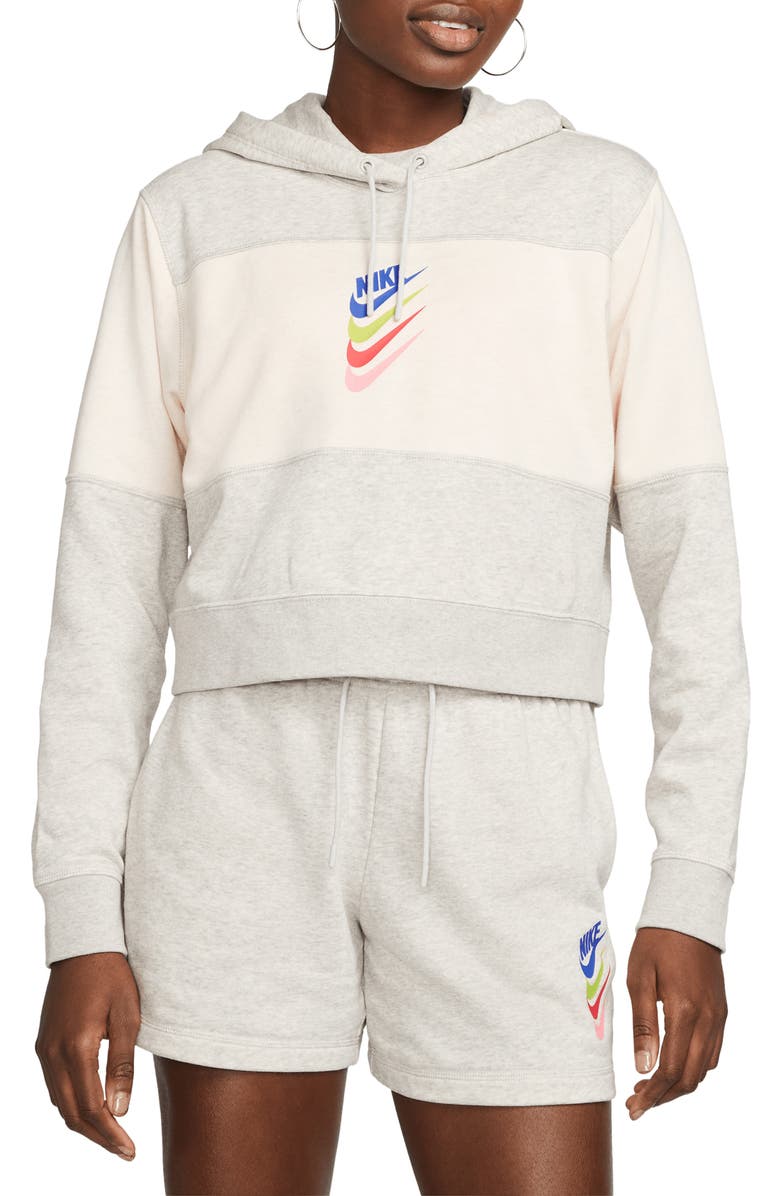 Nike Sportswear Logo Crop Hoodie, Main, color, 