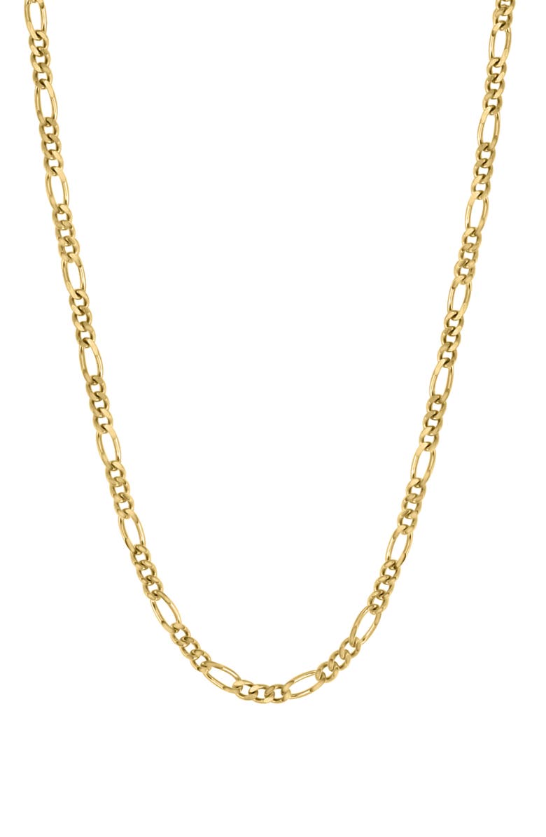 EFFY Men's 14K Gold Plated Sterling Silver Figaro Chain Necklace, Main, color, 