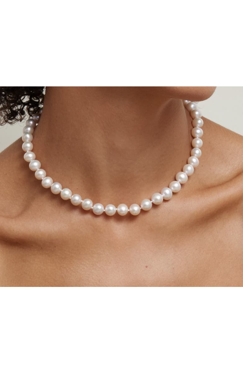 The Pearl Source Freshwater Pearl Necklace 8.5-9.5mm, Alternate, color, Sterling S - Finesse Clasp