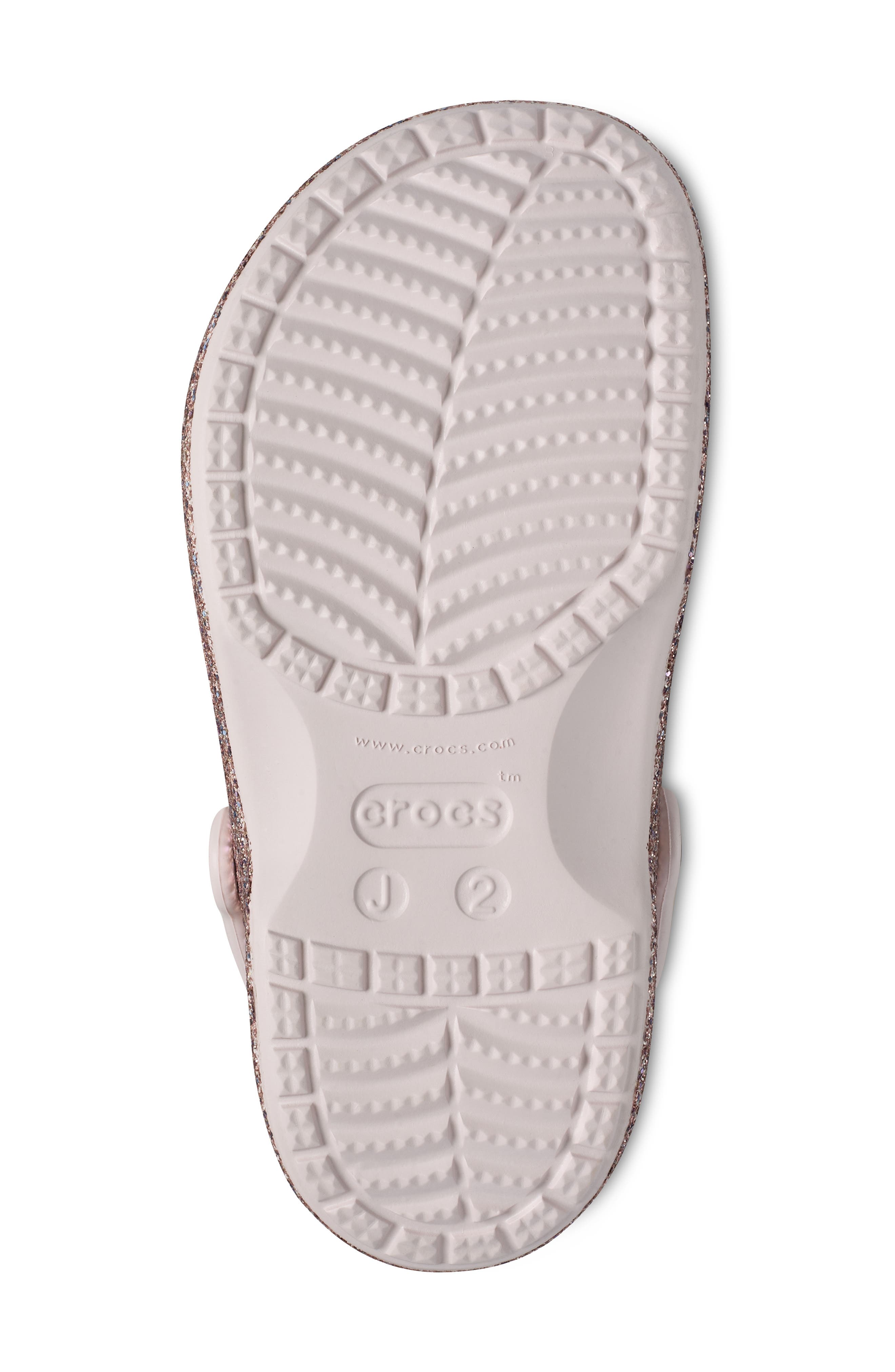 CROCS Kids' Glitter Faux Shearling Lined Clog, Alternate, color, Barely Pink