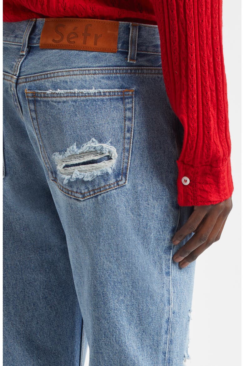 Rider Ripped Bootcut Jeans, Alternate, color, TRASHED MID BLUE