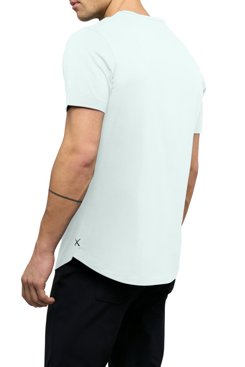 AO Curved Hem Short Sleeve Henley, Alternate, color, DIAPHONOUS