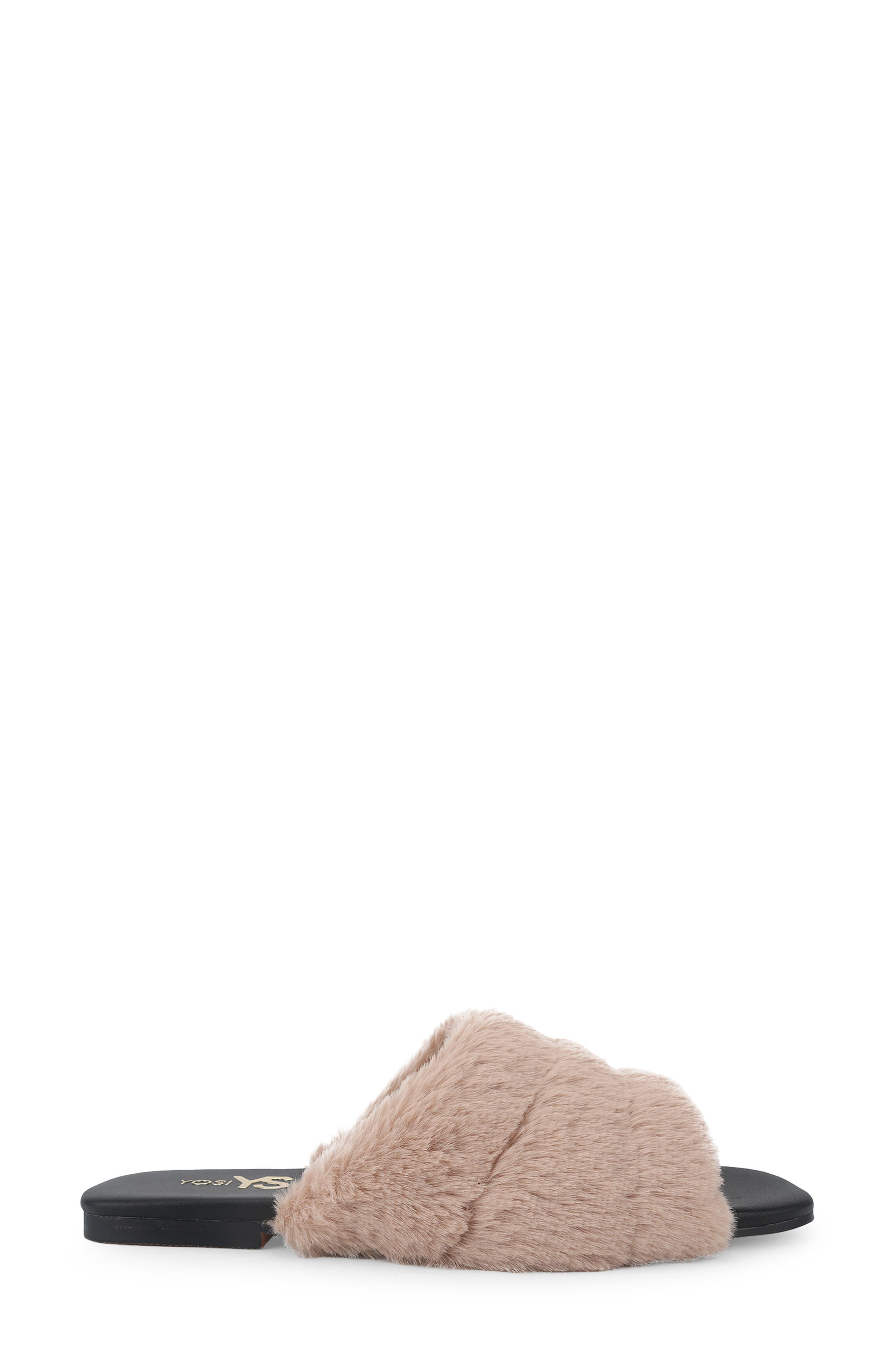 Yosi Samra Noro Faux Fur Slide Sandal, Alternate, color, 