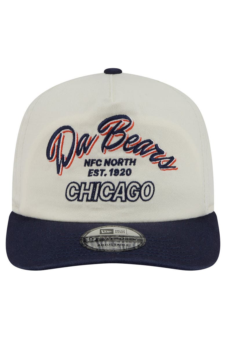 Men's New Era Cream Chicago Bears Script 19TWENTY Adjustable Hat, Alternate, color, Cream