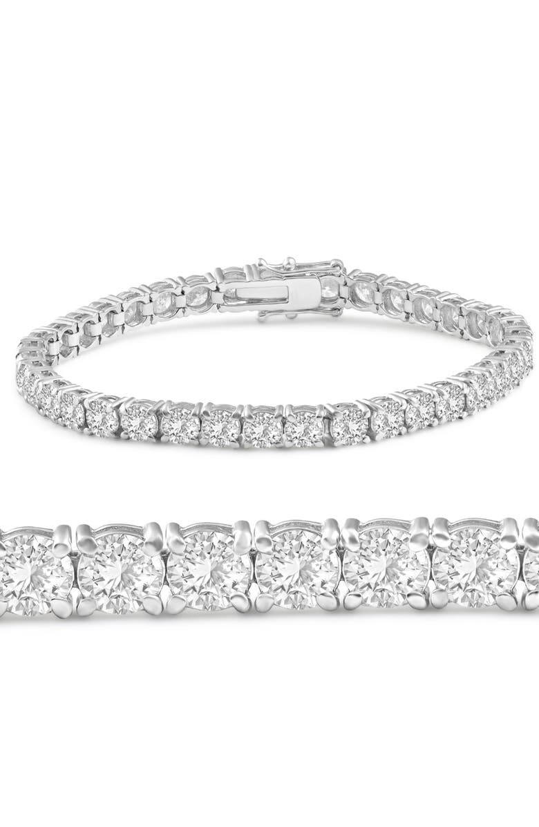 Bliss Diamond 13Ct Round-Cut Diamond Tennis Bracelet 14k Gold 7" Lab Grown, Main, color, 14K White Gold
