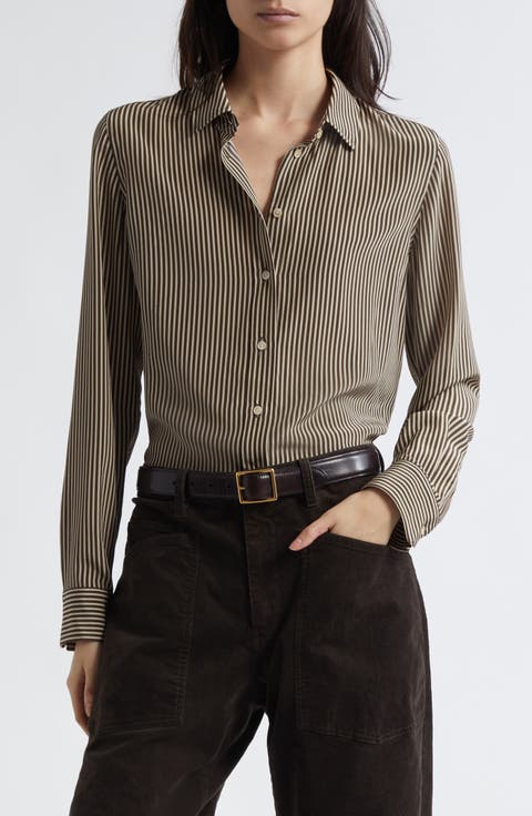 Gaia Slim Fit Silk Shirt