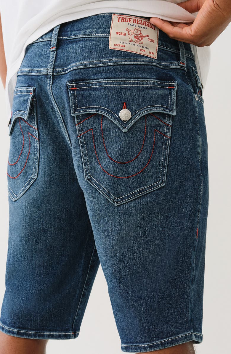 True Religion Ricky Flap Pocket Straight Leg Denim Shorts, Alternate, color, 