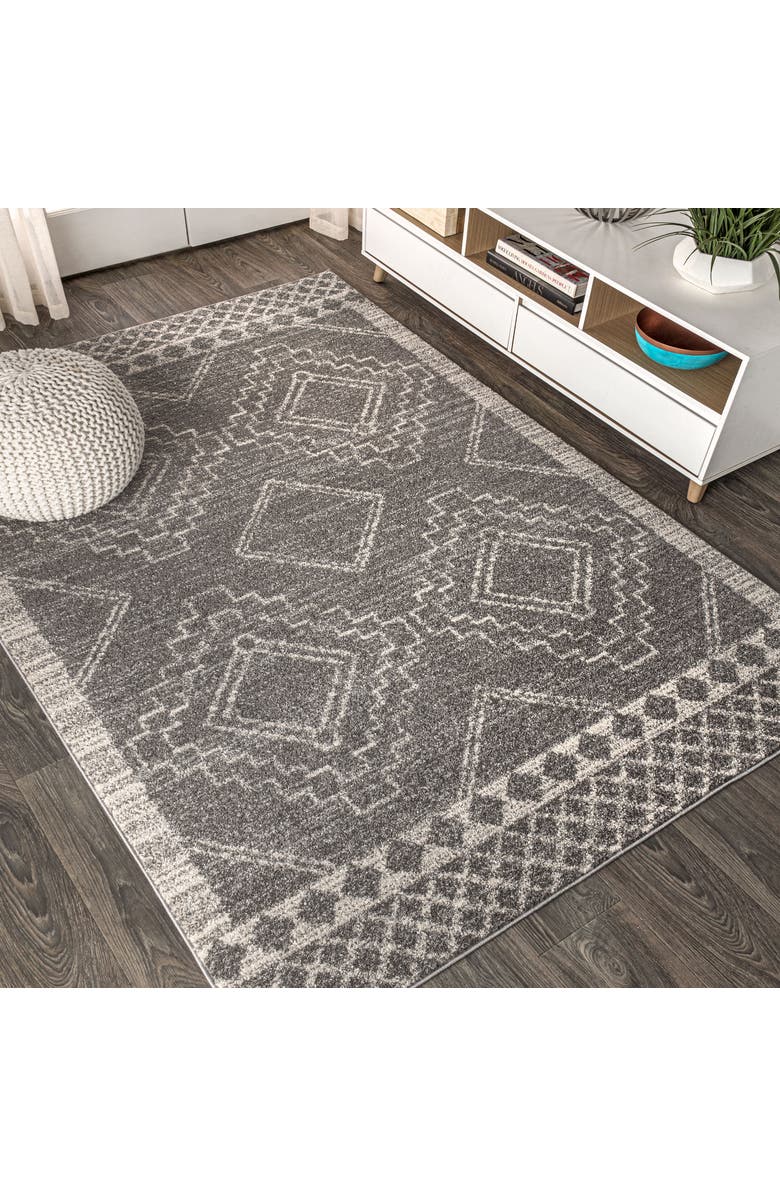 JONATHAN Y Amir Moroccan Beni Souk Area Rug, Alternate, color, Gray/Cream