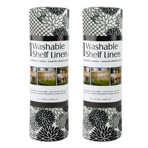 Reusable Shelf Liner Black Set/2