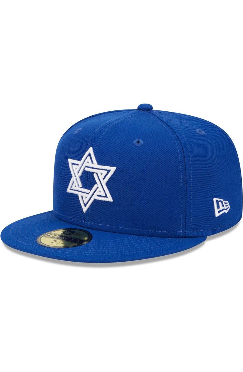 New Era Men's New Era Blue Israel Baseball 2023 World Baseball Classic 59FIFTY Fitted Hat, Alternate, color,
