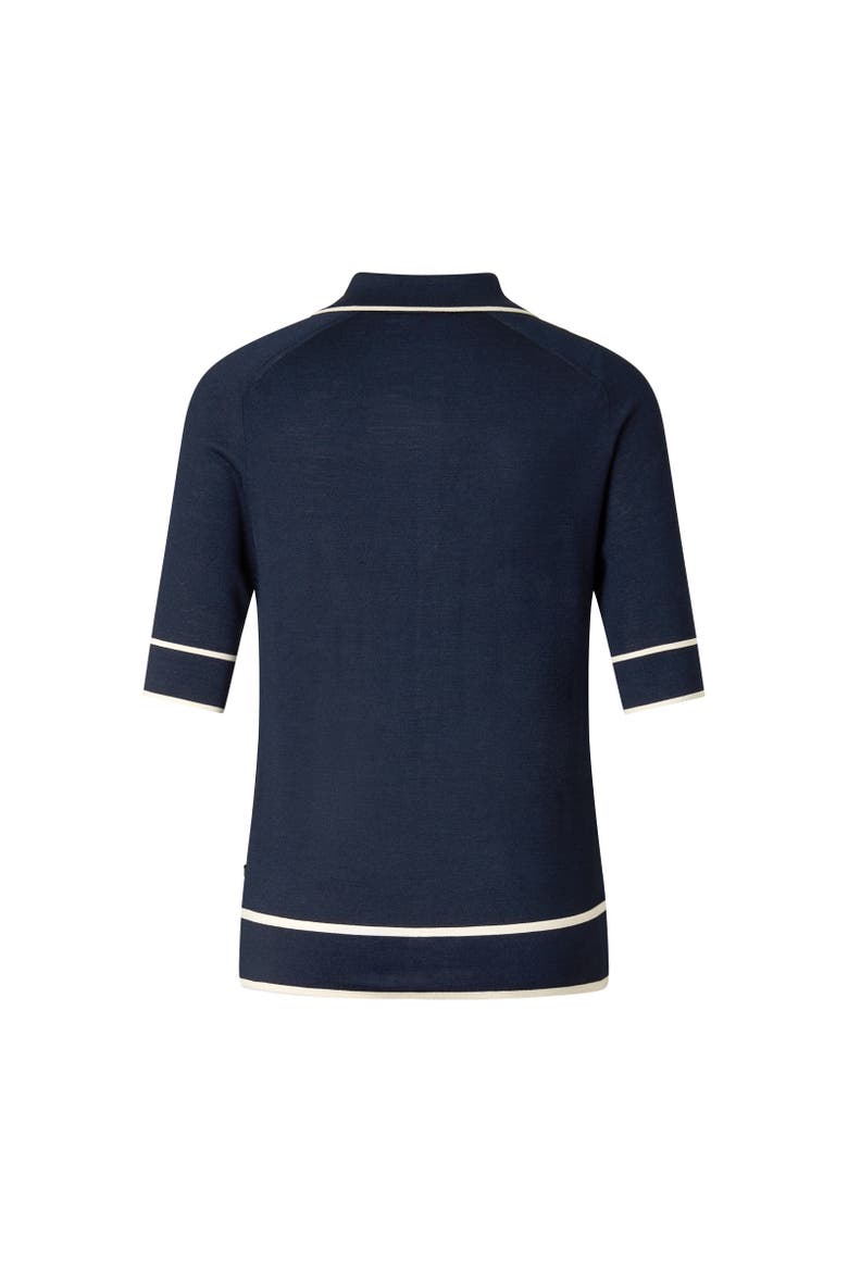 Peaches Silk Knit Jacket, Alternate, color, Navy blue