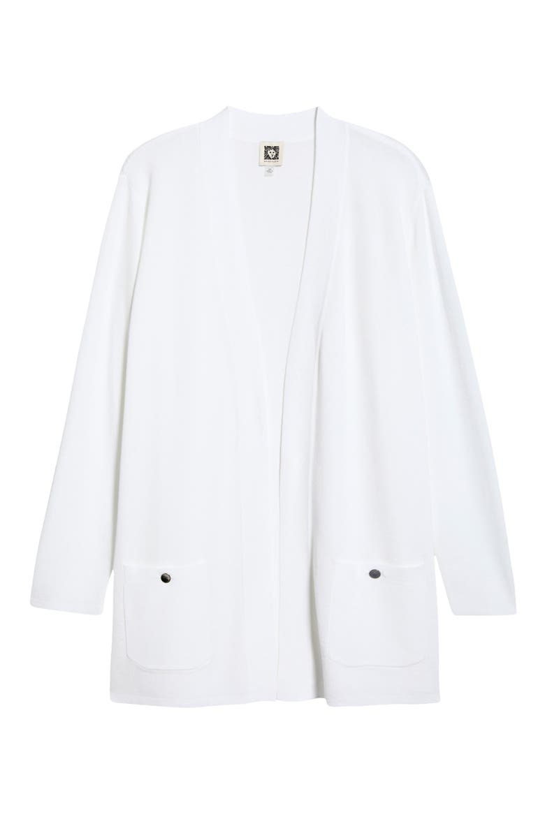 Malibu Open Front Cardigan, Alternate, color, CRISP WHITE