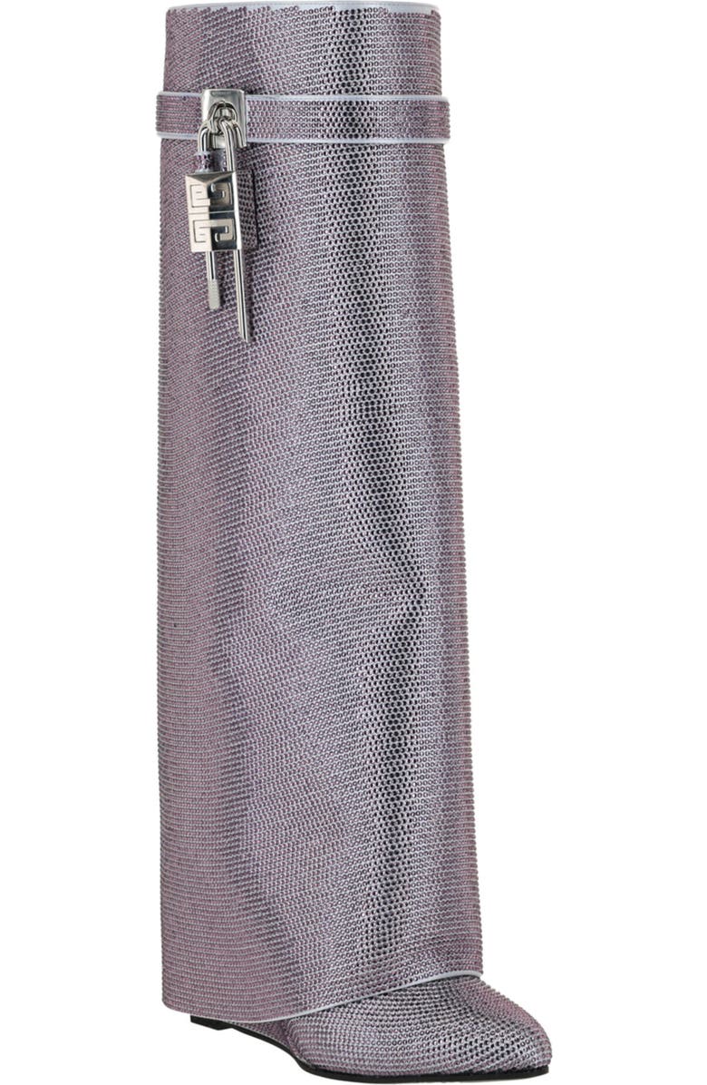 Givenchy Shark Lock Pant Shaft Wedge Boot, Main, color, Lavender