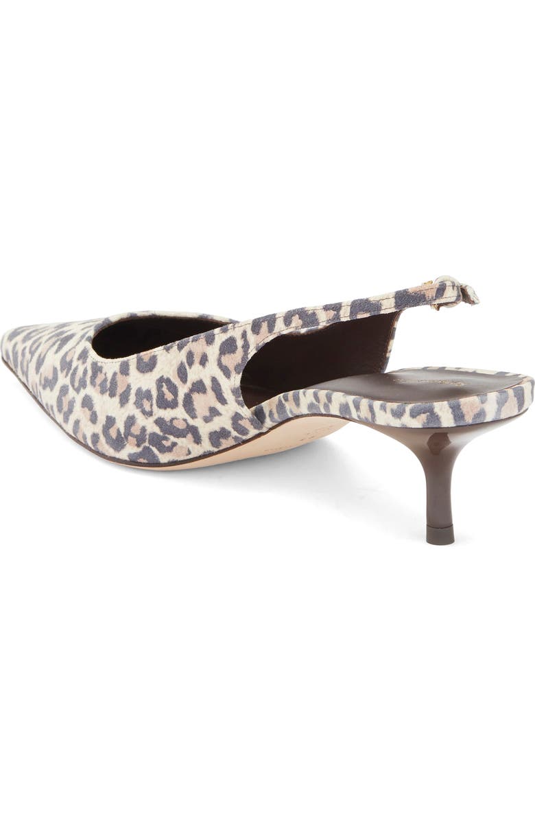 Reformation Wrenley Pointed Toe Slingback Pump, Alternate, color, Leopard Suede