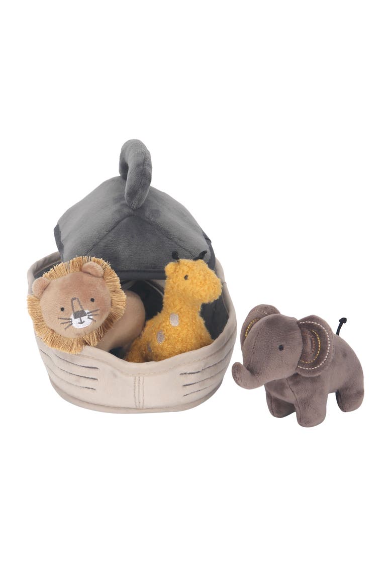 Baby Noah Interactive Plush Boat/Ark with Stuffed Animal Toys, Alternate, color, Taupe