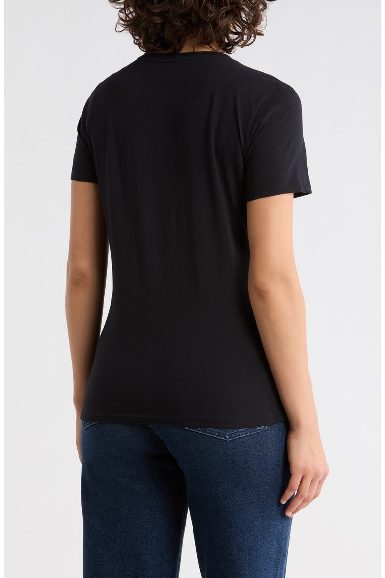 Rhinestone Logo T-Shirt, Alternate, color, BLK