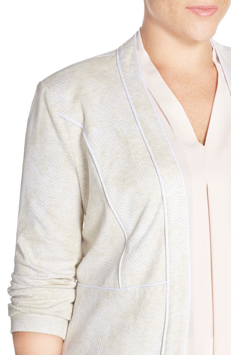 Tart 'Hilary' Open Front Blazer, Alternate, color, H. Oatmeal/ White Worn Stripe