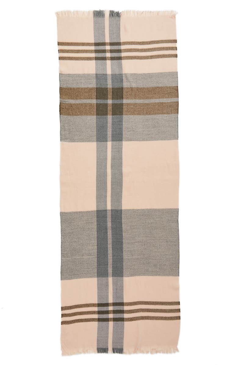 Sole Society Classic Plaid Blanket Scarf, Alternate, color, 