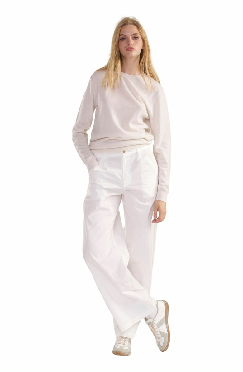 Cynthia Rowley Elea Wool Cashmere Sweater, Alternate, color, White