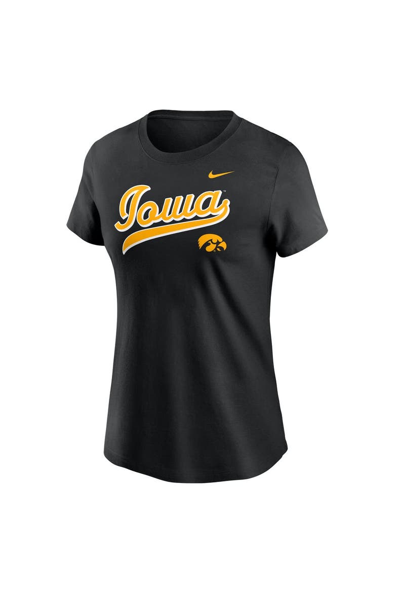 Women's Nike Black Iowa Hawkeyes Local Script T-Shirt, Alternate, color, Black
