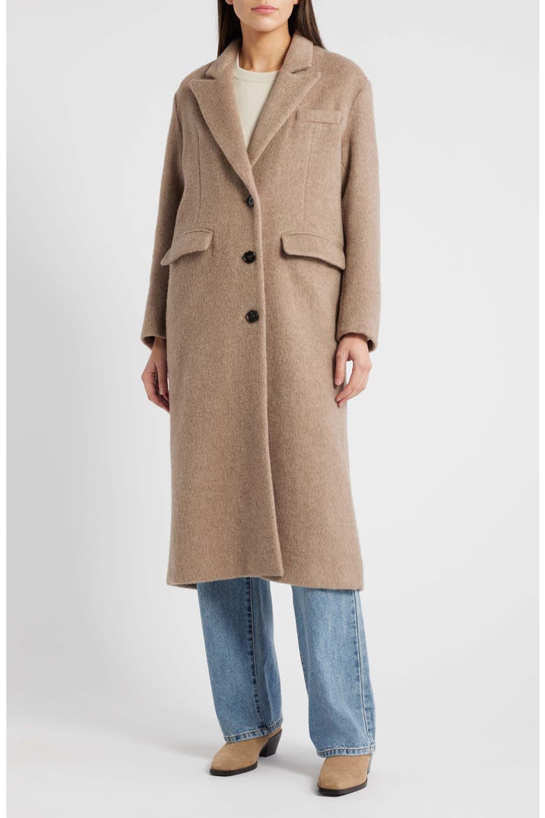 Opera Wool Blend Coat, Main, color, HEATHER LATTE