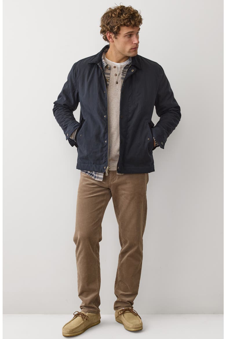 Wax Canvas Barn Jacket, Alternate, color, FADED NAVY