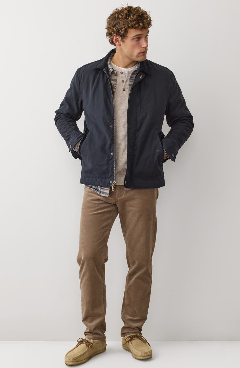 Marine Layer Weston Wax Canvas Barn Jacket, Alternate, color, Faded Navy
