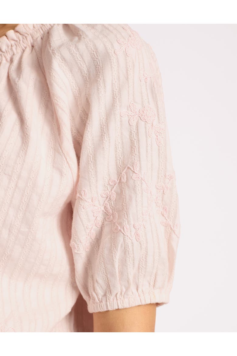 Embroidered Scoop Neck Blouse, Alternate, color, Pink