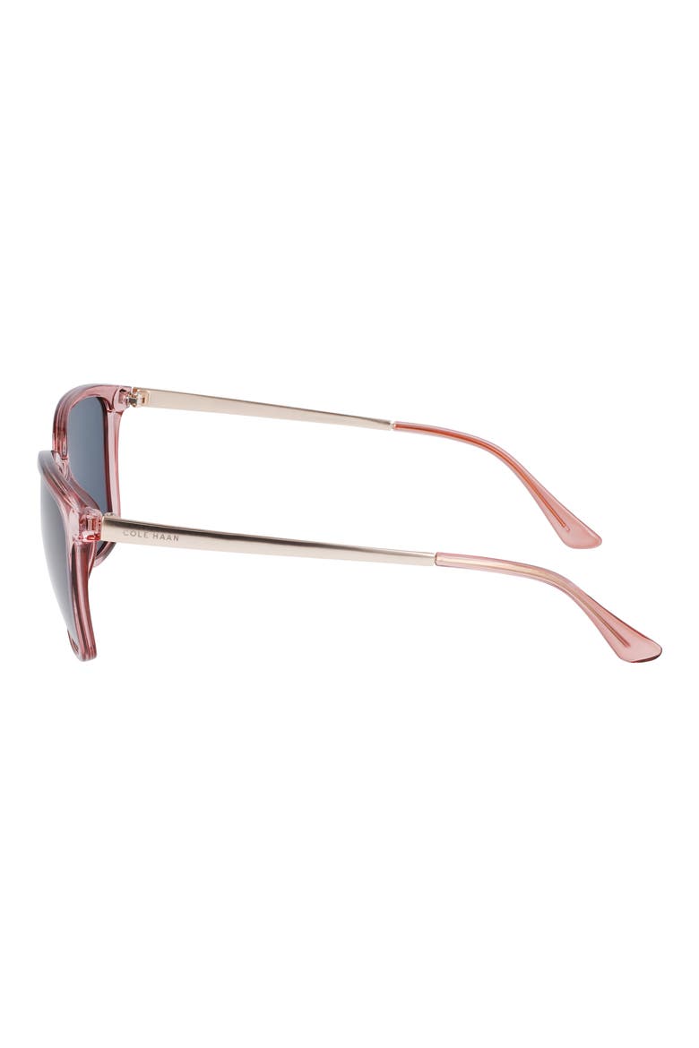 57mm Polarized Square Sunglasses, Alternate, color, PINK