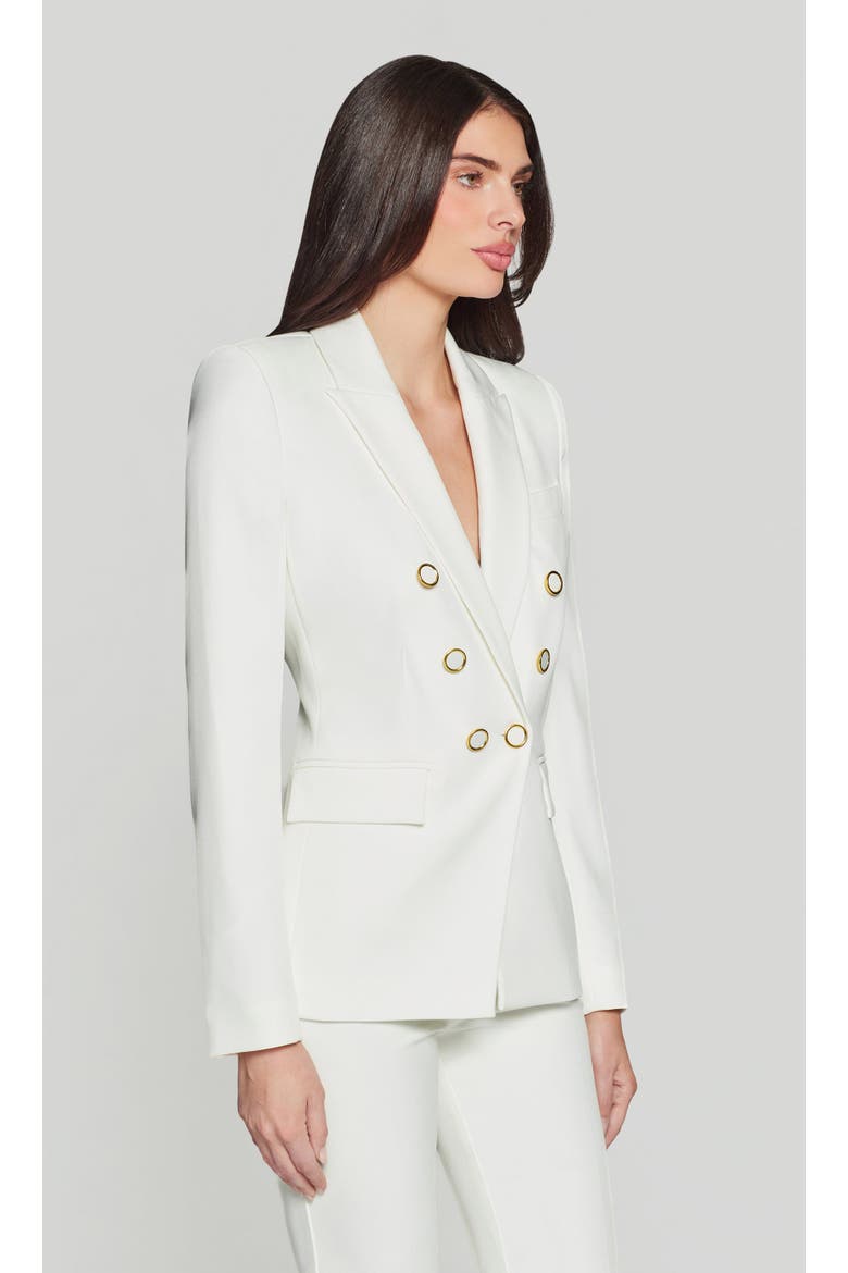 Emilio Crepe Blazer, Alternate, color, white