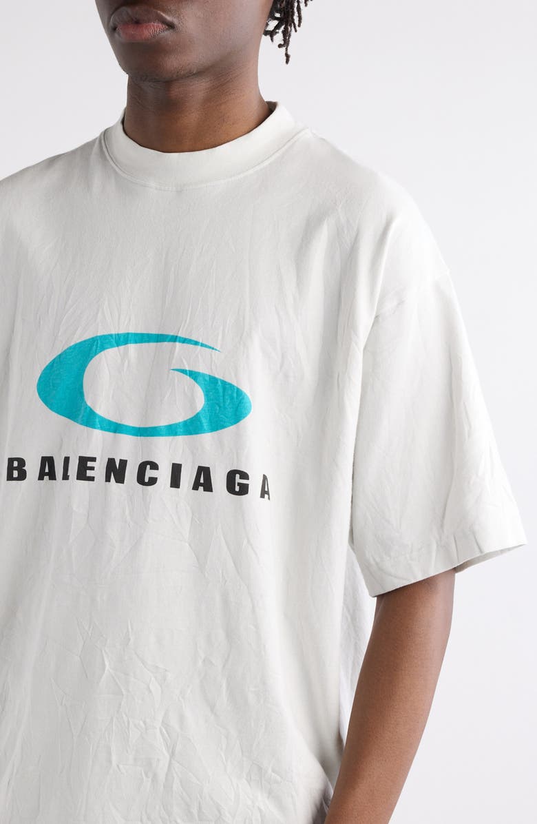 Balenciaga Cotton Jersey Logo Graphic T-Shirt, Alternate, color,