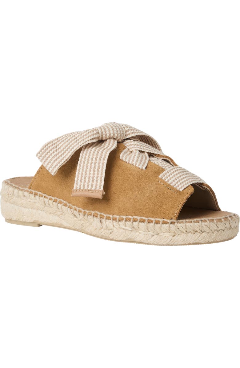 André Assous Cape Espadrille Slide Sandal, Main, color, Camel Suede