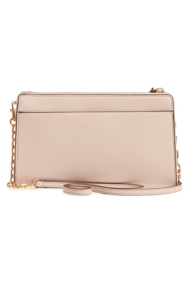 Marsden Leather Wallet Crossbody Bag, Alternate, color, LIGHT OAK