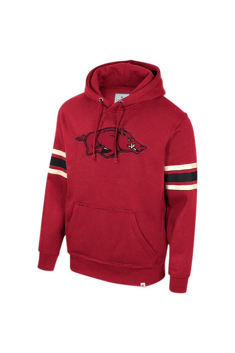 Men's Colosseum Cardinal Arkansas Razorbacks Saluting Pullover Hoodie, Alternate, color, Cardinal