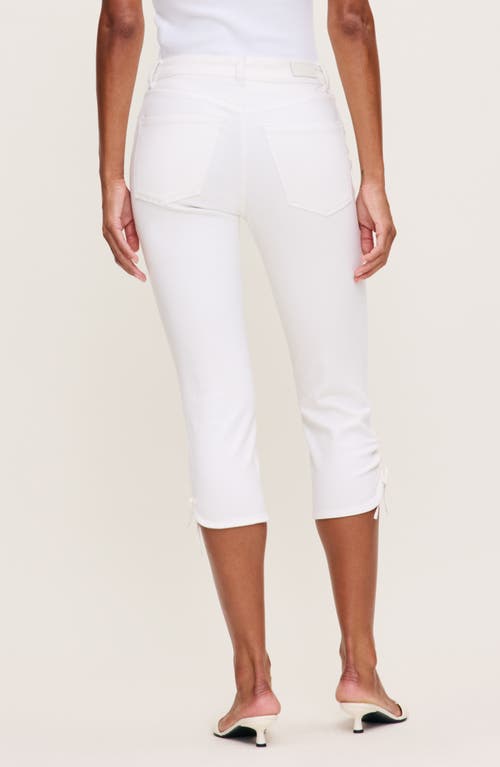 Dl1961 Bardot High Waist Instasculpt Capri Skinny Jeans In White Dl Airbrushed