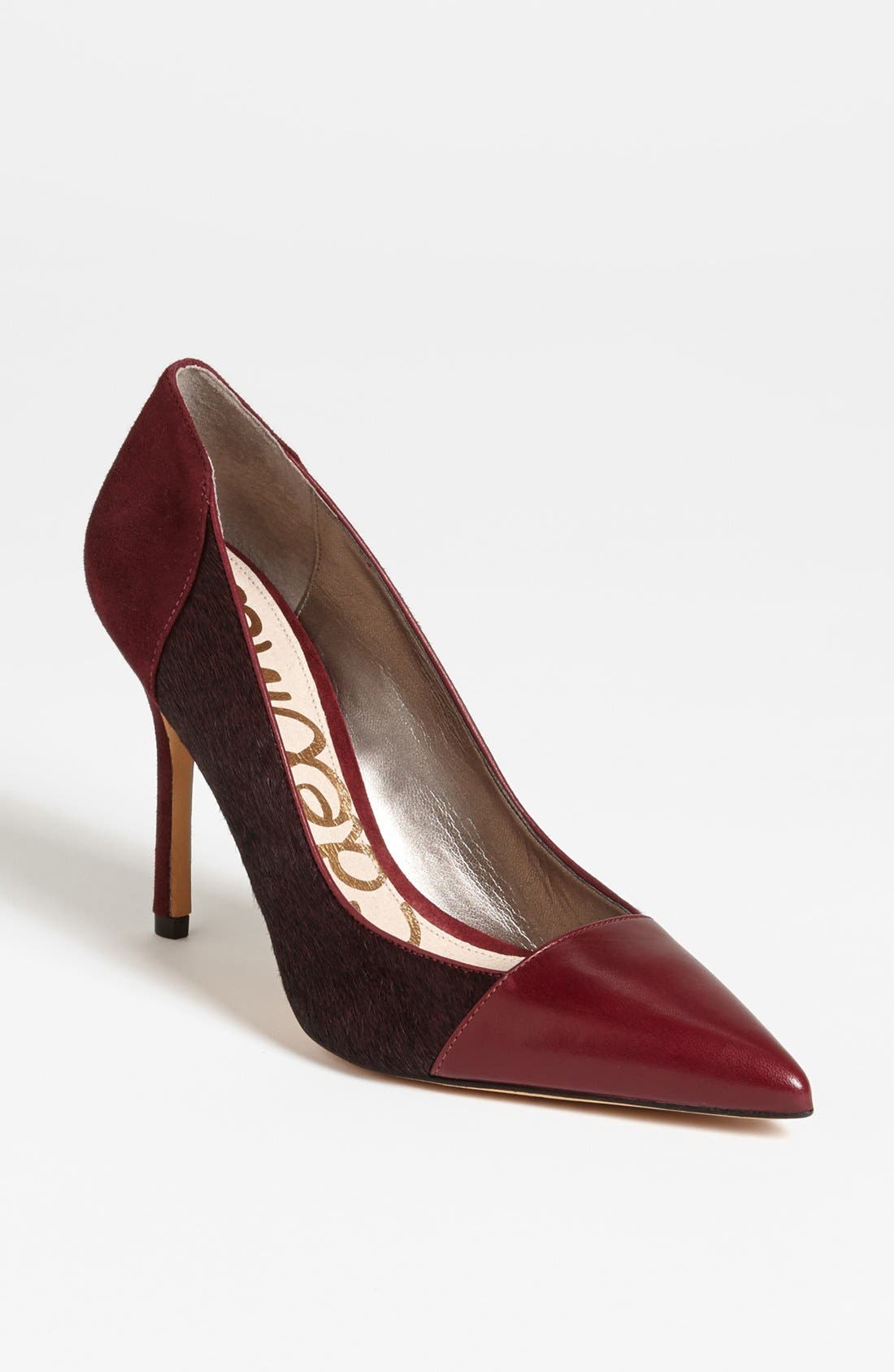 'Desiree' Pump, Main, color, BURGUNDY LEATHER