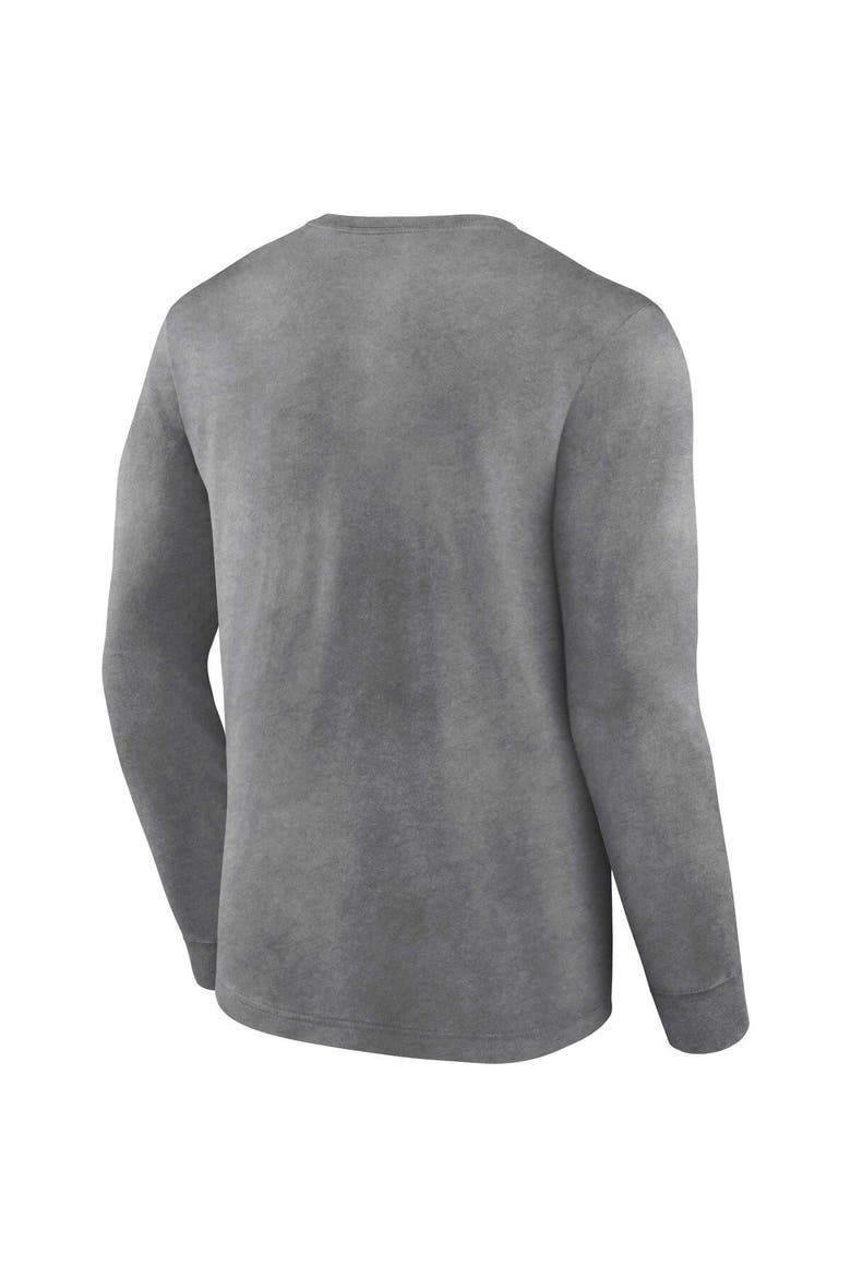 Men's Fanatics Branded  Heather Charcoal Green Bay Packers Washed Primary Long Sleeve T-Shirt, Alternate, color, Heather Charcoal