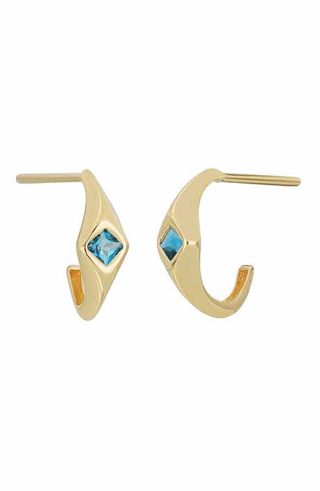 Bony Levy 14K Gold Half Hoop Earrings