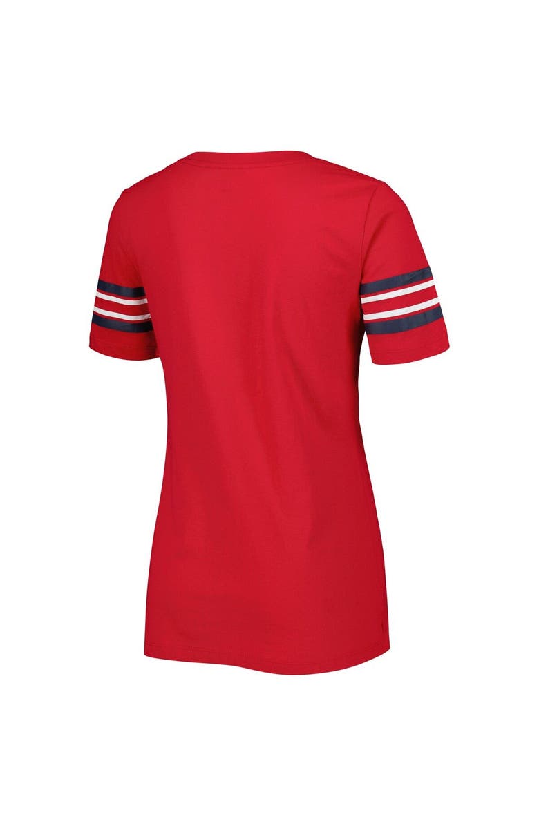 New Era Women's New Era Red St. Louis Cardinals Team Stripe T-Shirt, Alternate, color, Red